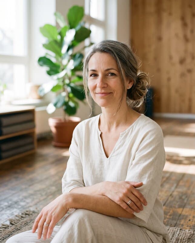 Nadine Benavides in ihrem Yoga-Studio